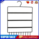 Wall Earring Organizer Hanging Holder Necklace Display Rack Holder (Black)