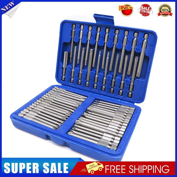 50pcs 75mm Security Screwdriver Bits Torx Hex Slotted Phillips (A)