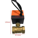 DC24V 3-wire 2-control Brass Thread Motorized Electric Ball Valve (DN25)