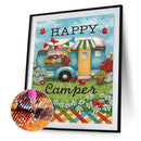 5D Diamond Painting Kit Flower Car Partial Special Shape Drill Rhinestone DIY