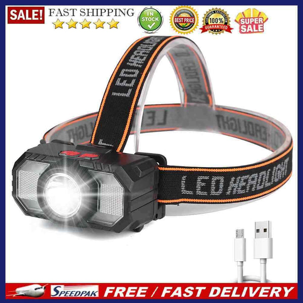Waterproof Portable LED Headlight Rechargeable XPE SMD Fishing Headlamp Tor
