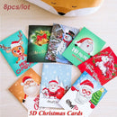 Handmade Xmas Postcards DIY Diamond Painting Merry  Christmas 5D Greeting Cards