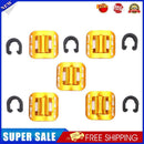 5pcs Bike Brake Cable Guide Clips Aluminium Alloy C Buckles Clamp (Yellow)