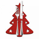 4PC Christmas Tree Cutlery Bag Unique Exquisite Cutlery Holder Party Y7Z6