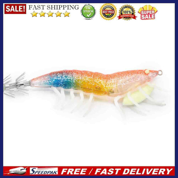 12cm Luminous Squid Jig Sea Fishing Lure Octopus Shrimp Cuttlefish Squid Ho
