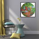 DIY Cotton Cross Stitch Kit Embroidery Artwork Hanging Digital Needlework Decor