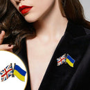 5PCS Ukraine UK Ukrainian Diplomat Brooch Flag Lapel Pin Badge STOP WAR