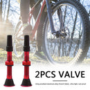 2pcs 40mm Bike Tubeless Tire Presta Valve Aluminum Alloy Stem w/Cap (Red) Newly
