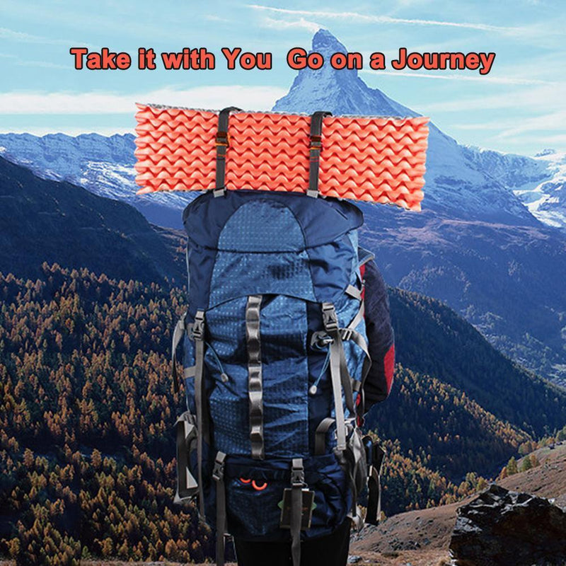 2pcs Cargo Tie Down Lash Belt with Buckle Travel Luggage Strap (Orange)