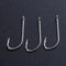 50pcs High Carbon Steel Barbed Fishing Hooks Sea Fishing Bait Holders(No.2)
