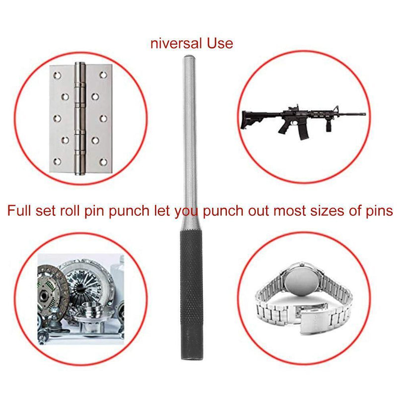 13pcs Round Head Pins Punch Set Hollow End Starter Roll Pin Punch Tools Kit