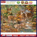 5D Diamond Painting Kit DIY Forest Deers Full Round Rhinestone Mosaic Picture