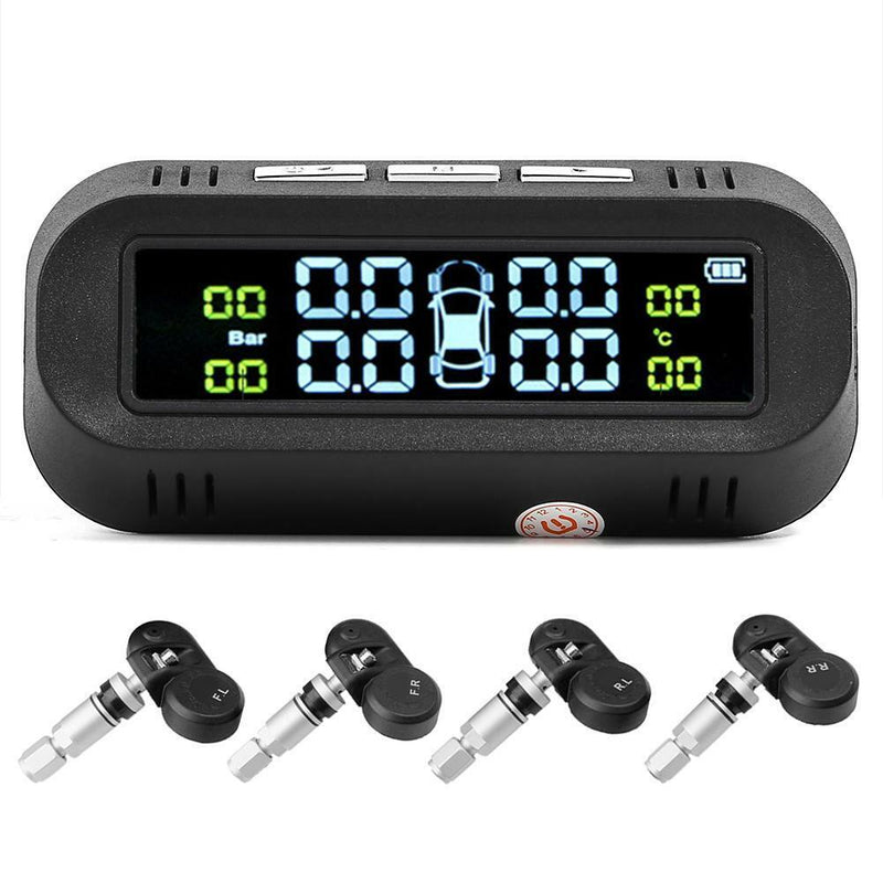 C68 USB+Solar Car TPMS Tire Pressure Monitor System with 4 Internal Sensors