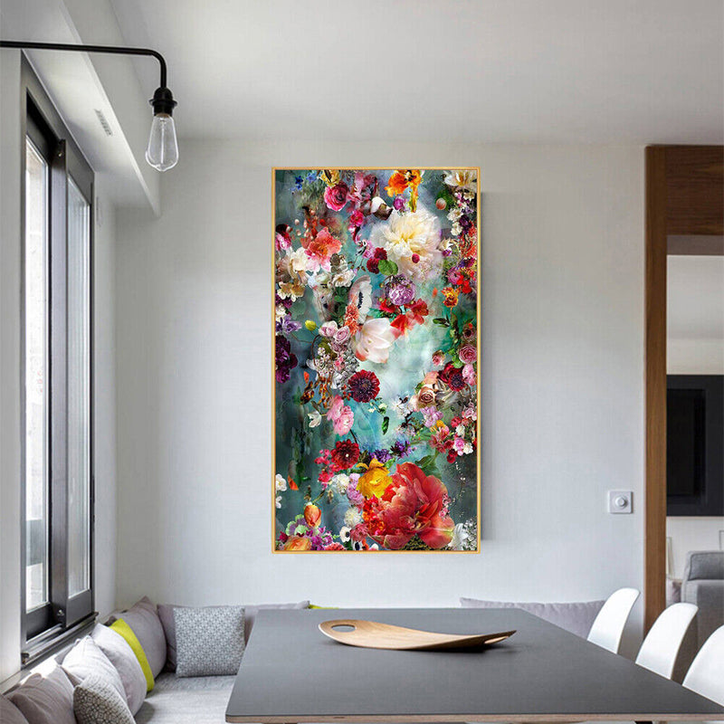 DIY Full Round Diamond Painting Flowers Bloom Picture Rhinestone Mosaic Han