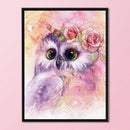 Full Embroidery Printed Pink Owl DIY Cross Stitch Kits 11CT Needlework Set Decor