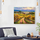 Full Embroidery Field Grape Rack Printed Cross Stitch 11CT 3 Beach Cotton Kit