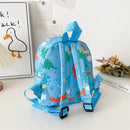 Dinosaur Kids Backpack Kindergarten Nylon Casual School Bag (Light Blue) Newly