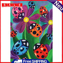 5D DIY Diamond Painting Ladybug Flower Full Drill Art Pictures Rhinestone Gifts