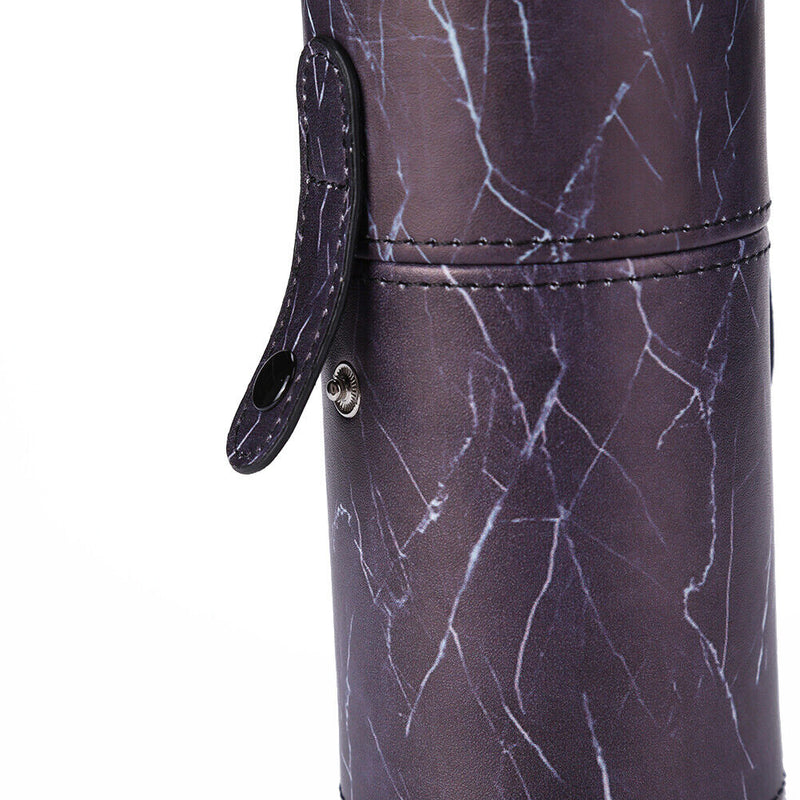 Portable PU Leather Makeup Storage Holder Cosmetic Brush Pen Cup Box (E)