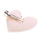 Cute PU Heart-shaped Hairpins Girls Princess Hairclip Headwear (Champagne)