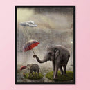 Full Embroidery Cross Stitch Set Needlework Kit 11CT Elephant Animal Thread
