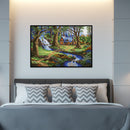 Full Cross Stitch 11CT DIY Forest House Printed Embroidery Craft Home Decorat