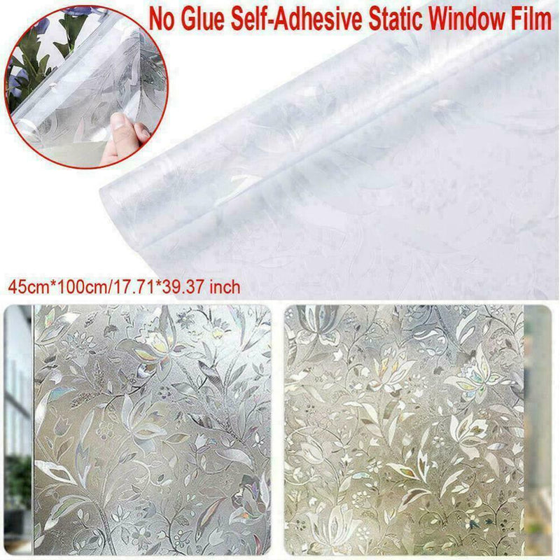 Frosted Window Film Privacy Glass Doors Curtains Decorative DIY M8Y2 J6N6