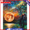 Canvas Paint By Numbers Sea Moonscape Oil Hand Painted Drawing Home Decoration