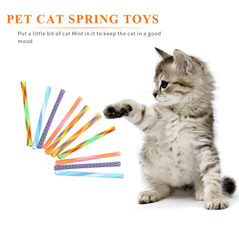 13cm Pet Cat Teaser Spring Flexible Interactive Bouncing Toys Kitten Supplies