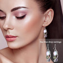 Water Drop Earrings Casual Women Moonstone Dangle Ear Hook Alloy Jewelry Gift