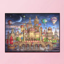 Full Cross Stitch Eco-cotton Thread 11CT Stamped Castle Wall Art Home Decor Kit