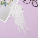 Party Gown White Embroidery Sewing Flower Collar Patch Angel Wing Applique