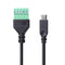 Micro USB Male to 5 Pin Screw Connector w/30cm Shield Terminal Plug Cable