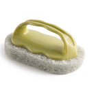 Wall Glass Cleaning Sponge Brush w/ Handle BBQ Bathtub Cleaner Tool (Green)