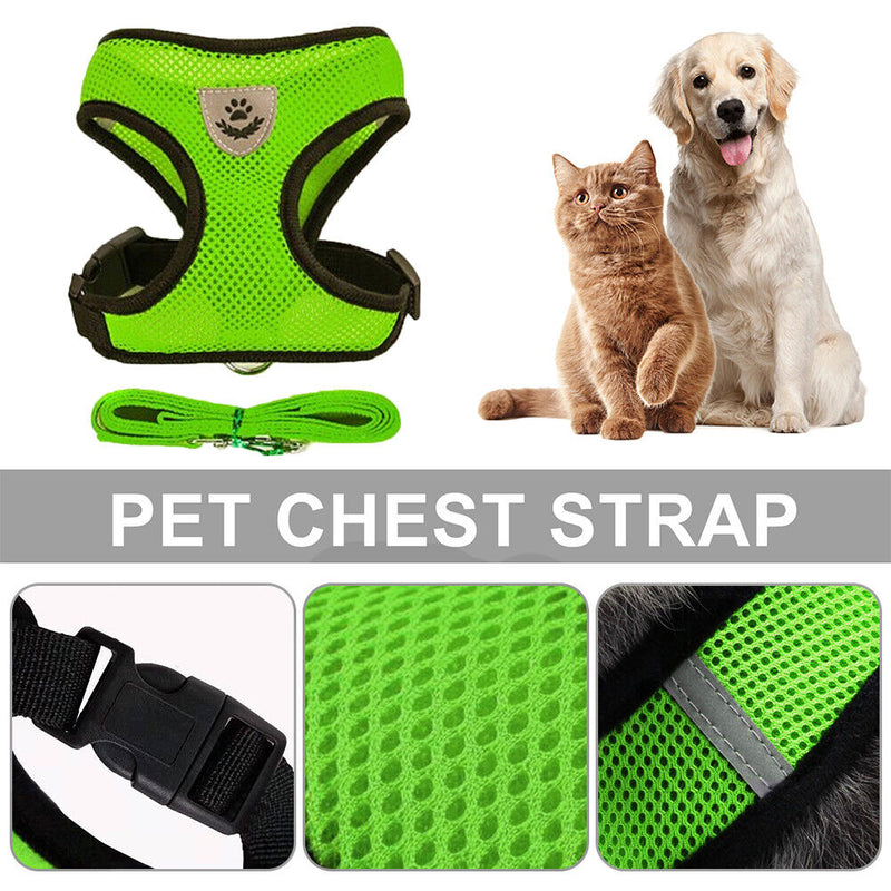 Polyester Cat Dog Harness Comfortable Cat Harness Vest Walking Leash for Outdoor