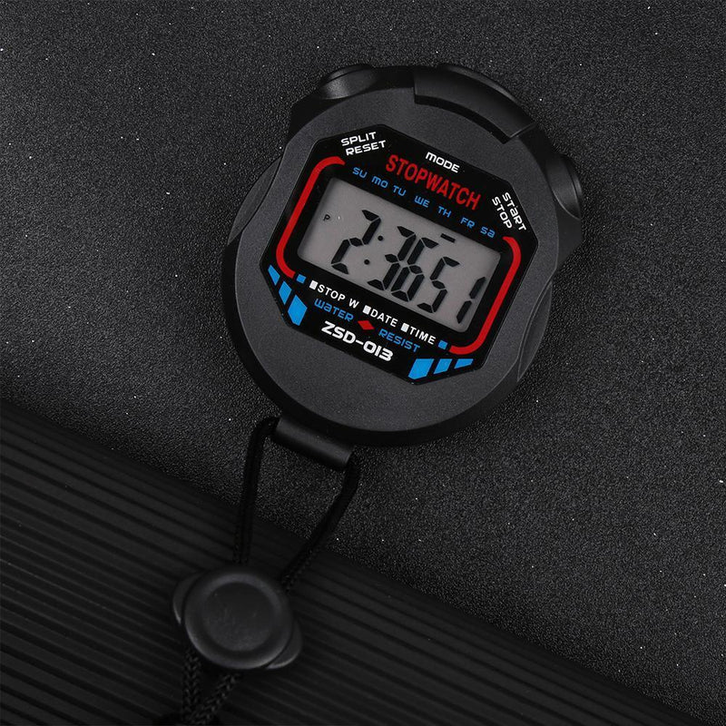 With Strap Sports Handhold LCD Stopwatch Digital Timer Time Counter Chronograph