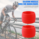 1 Pair Bicycle Silicone Plug Rubber Wear-resisting Handlebar Ring (Red) Newly