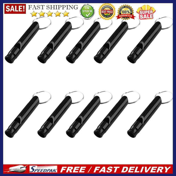 10pcs Aluminum Alloy Whistle Outdoor Survival Basketball Referee Whistle Bl