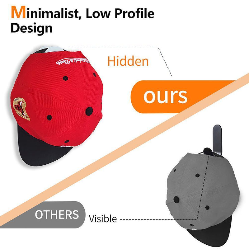 5x Baseball Hat Rack Cap Organizer Door Wall Headphone Hanger Hook (White)