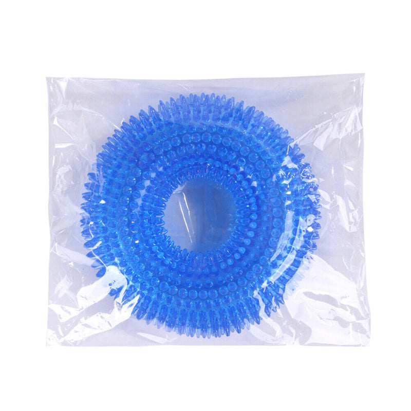 Dog TPR Chew Bite Toys Circle Ring Tooth Cleaning Sound Toys Pet Puppy Suppli