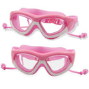 Swimming Glasses Waterproof HD Anti-fog Kids Diving Goggles (Pink White) Newly