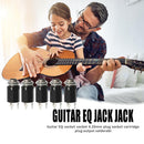 5pcs Acoustic Electric Guitar Stereo EQ Socket 6.35mm Jack Female Output Socket