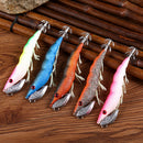 Lead Sinker Soft foot Squid Hook Wood Shrimp Lures Octopus Bait Fishing Tackle