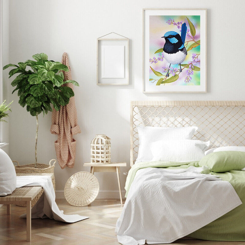 Bird on Branch Oil Paint By Numbers Kit DIY Acrylic Painting on Canvas Draw