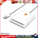 USB 2.0 Smart Card Reader for CAC IC ID Bank SIM Card Windows 7 8 10 Vista Newly