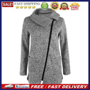 Autumn Winter Clothes Warm Fleece Jacket Slant Zipper Collared Coat(S)