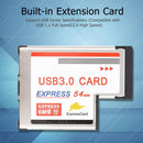 Dual USB 3.0 Express Card Laptop Notebook PC 54mm Converter NEC Chipset Adapter