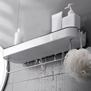 Adhesive Bathroom Shelves Organizer Shampoo Rack Towel Shelf Bar Storage Rack