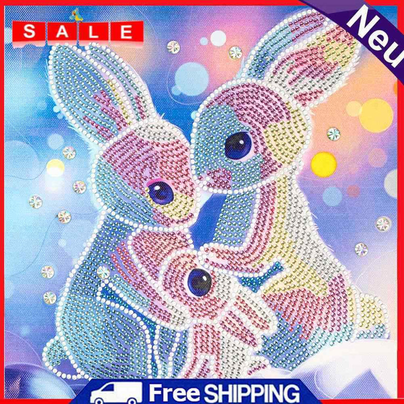 Rhinestone Special Shaped 5D DIY Pictures Art Kit Rabbit Home Diamond Painting