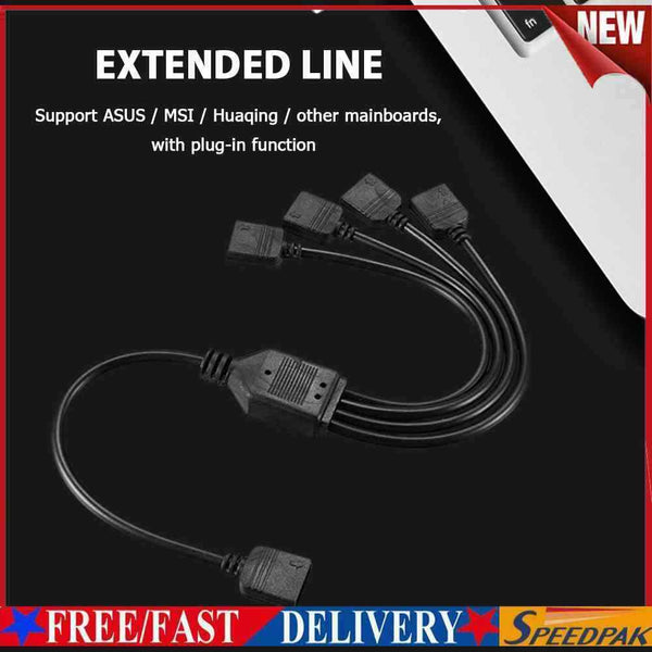 3pin Splitter Cable 5V Connector Cable Accessories for Msi Asus Asrock LED  #F